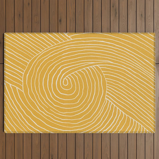 Strokes 02: Tulip Yellow Edition Outdoor Rug Gallery Image 2
