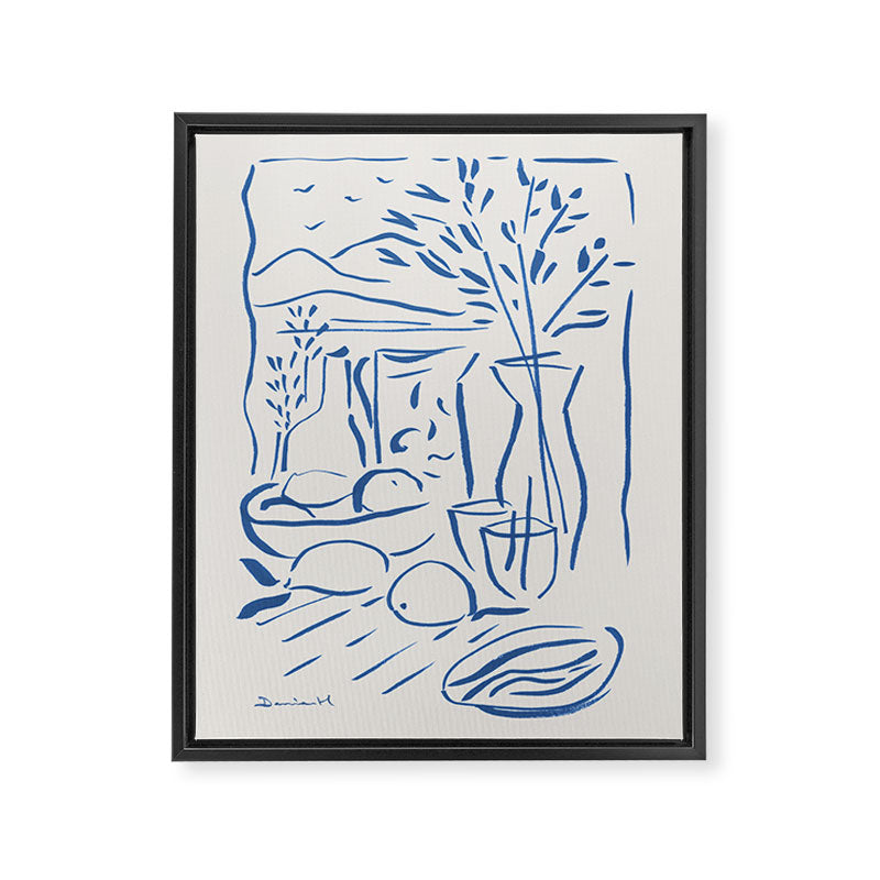 Mediterranean View Framed Canvas Print Gallery Image 3