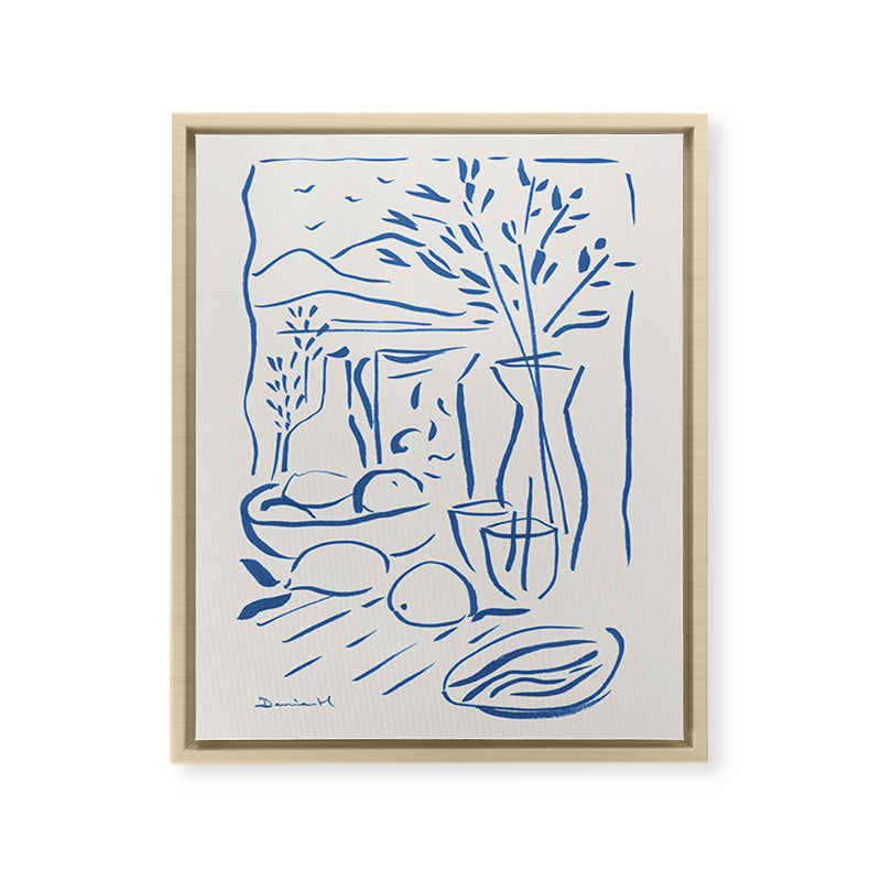 Mediterranean View Framed Canvas Print Gallery Image 18