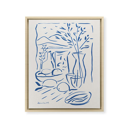 Mediterranean View Framed Canvas Print Gallery Image 13