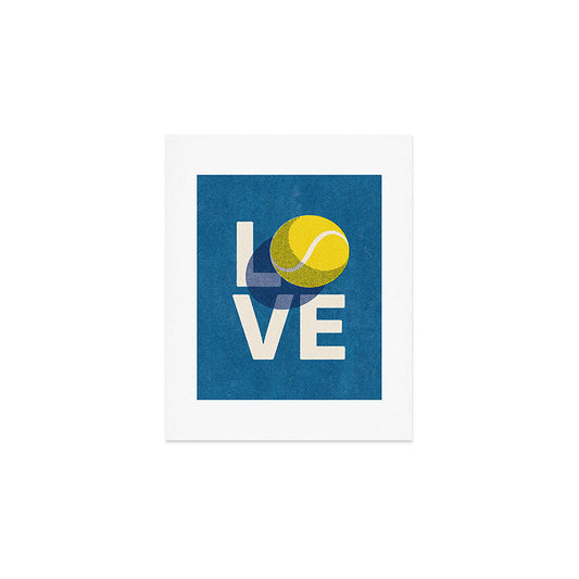 BALLS - Love Tennis - Hard Court Art Print Gallery Image 1