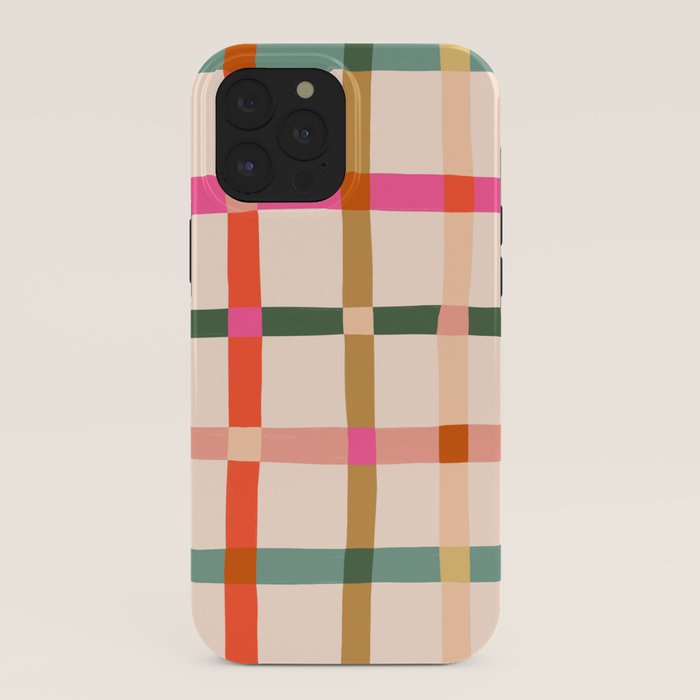 Colourful window pane checked pattern iPhone Case Gallery Image 40