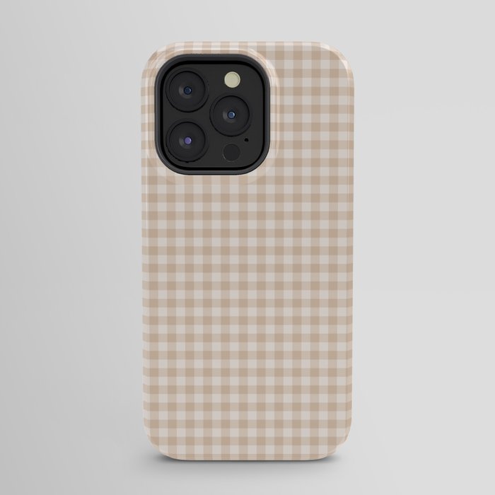 Gingham Plaid Pattern - Warm Neutral Tan iPhone Case Gallery Image 31