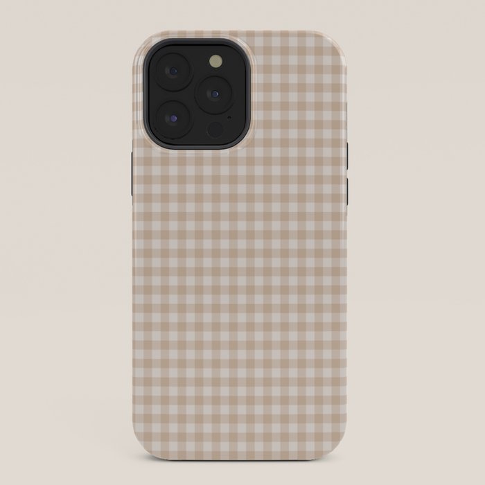 Gingham Plaid Pattern - Warm Neutral Tan iPhone Case Gallery Image 36