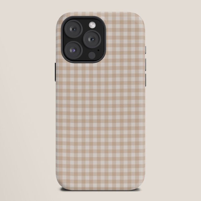 Gingham Plaid Pattern - Warm Neutral Tan iPhone Case Gallery Image 12
