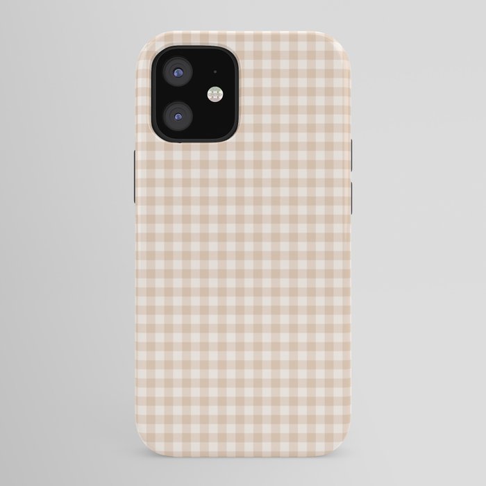 Gingham Plaid Pattern - Warm Neutral Tan iPhone Case Gallery Image 41