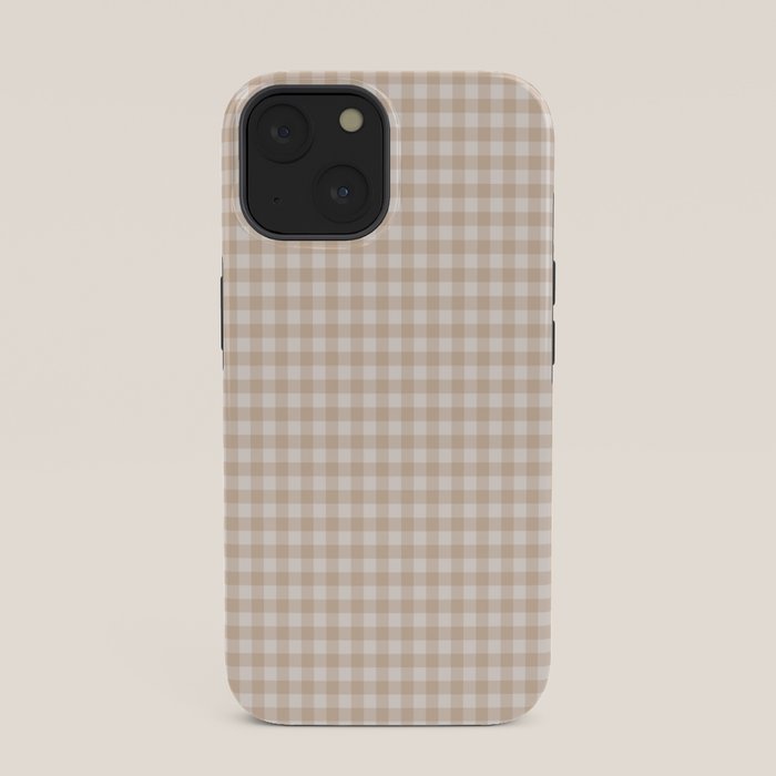 Gingham Plaid Pattern - Warm Neutral Tan iPhone Case Gallery Image 33