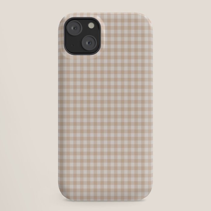 Gingham Plaid Pattern - Warm Neutral Tan iPhone Case Gallery Image 18