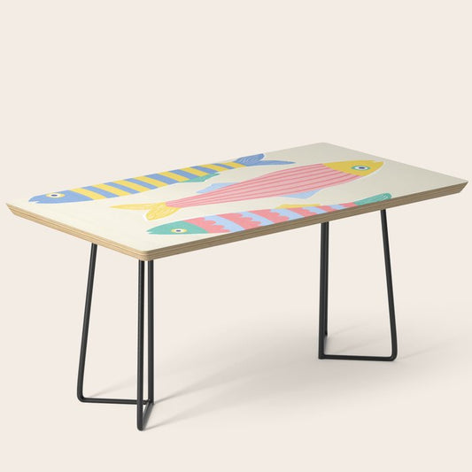 Catch of the Day - Playful Retro Sardine in fun stripes and dots Coffee Table Gallery Image 1