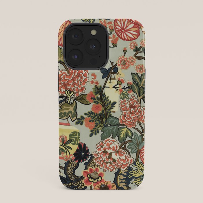 Chinese Dragon Vintage Floral Pattern iPhone Case Gallery Image 35