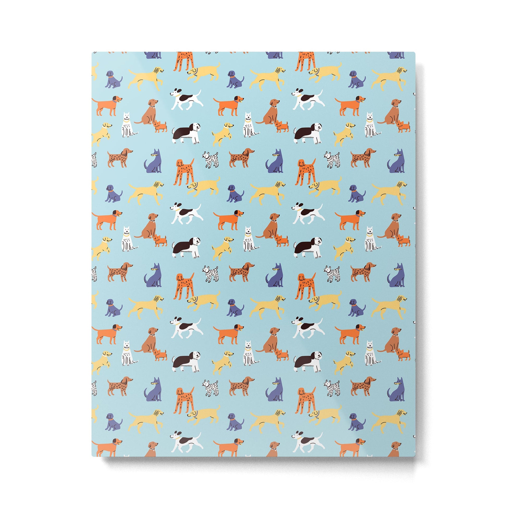 Funny dog animal cartoon art pattern Metal Print Gallery Image 1