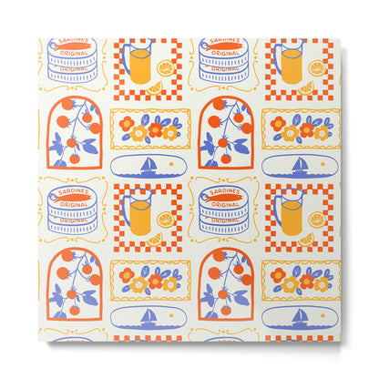 Summer vacation patchwork art pattern Metal Print Gallery Image 5