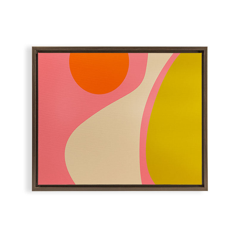abstract composition modern blush pink Framed Canvas Print Gallery Image 8