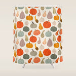 Autumn Pumpkins and Squash Shower Curtain Gallery Image 1
