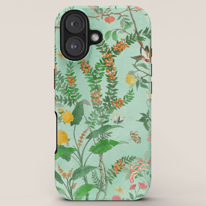 Chinoiserie Aqua Mint Floral Garden Fresco iPhone Case Gallery Image 5