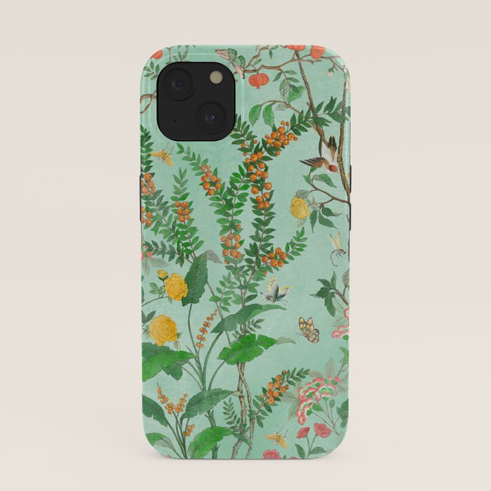 Chinoiserie Aqua Mint Floral Garden Fresco iPhone Case Gallery Image 37