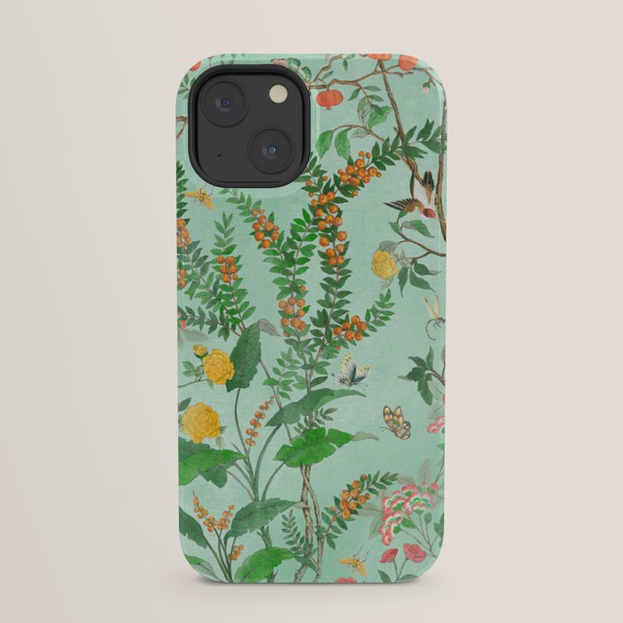 Chinoiserie Aqua Mint Floral Garden Fresco iPhone Case Gallery Image 21