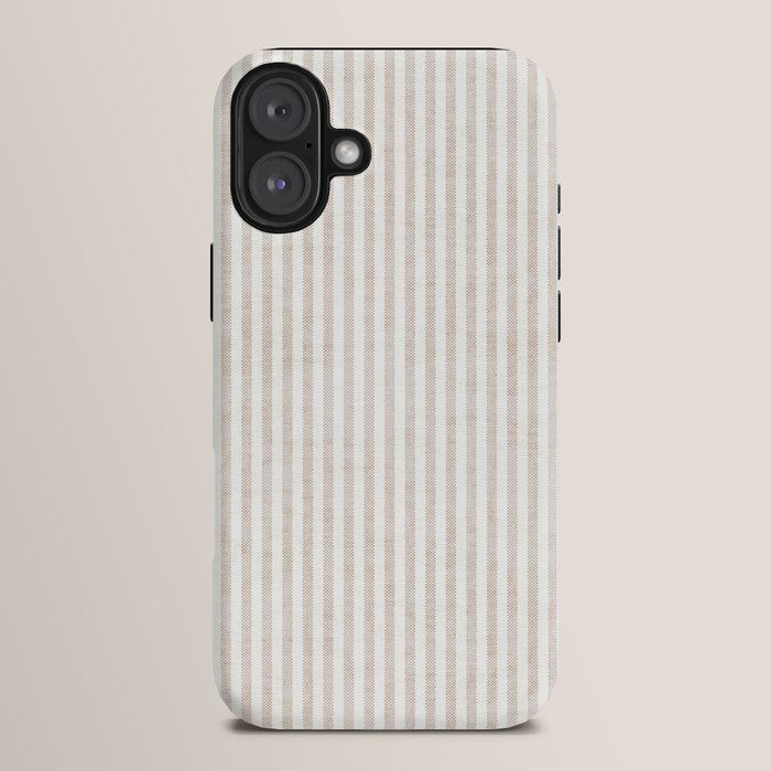 AEGEAN WIDE TICKING STRIPE JUTE iPhone Case Gallery Image 14