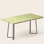 Ripple Effect Pattern Chartreuse Coffee Table Gallery Image 1