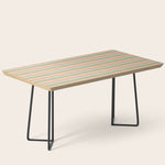 Colorful retro stripe line art pattern Coffee Table Gallery Image 1
