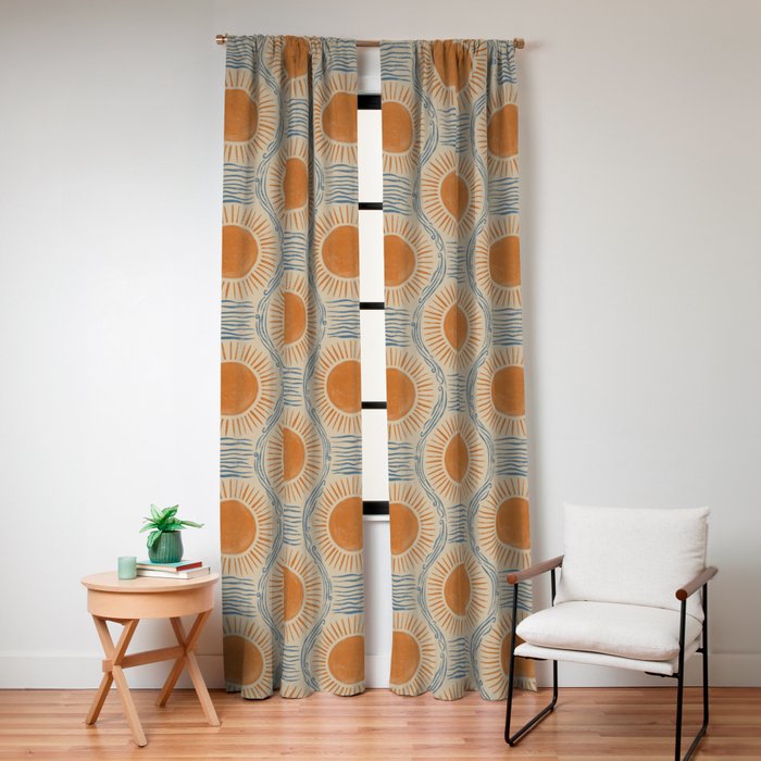 Boho Sun and Sea Vintage Ogee Window Curtain Gallery Image 8