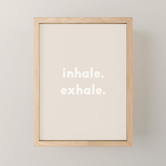 inhale exhale âÂ neutral Mini Art Print Gallery Image 1