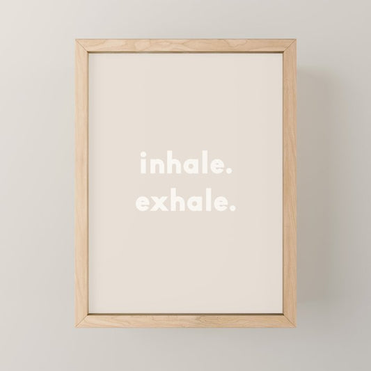 inhale exhale âÂ neutral Mini Art Print Gallery Image 1