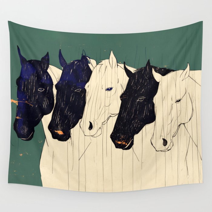 Horses n1 Wall Tapestry Gallery Image 1