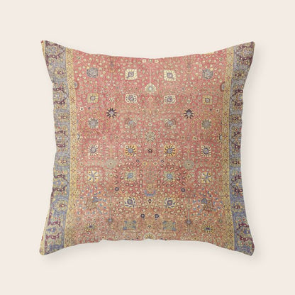Antique Turkish Coral Koum Kapi Throw Pillow Gallery Image 4