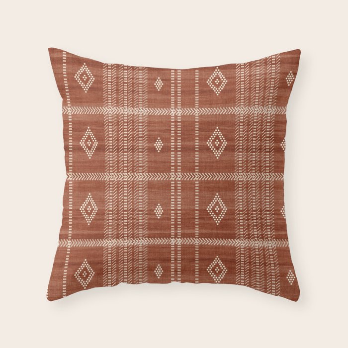 Musa in Rust Throw Pillow Gallery Image 6