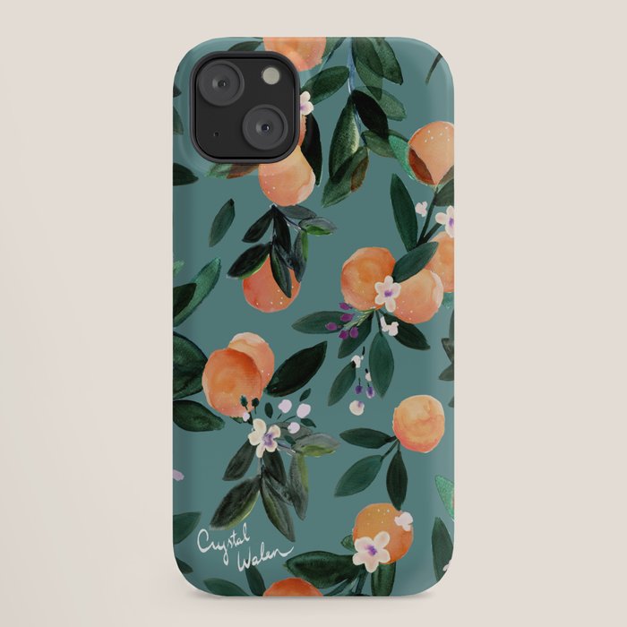Dear Clementine - oranges teal by Crystal Walen iPhone Case Gallery Image 18