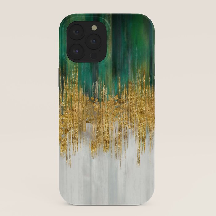 Green and gold motion abstract iPhone Case Gallery Image 40