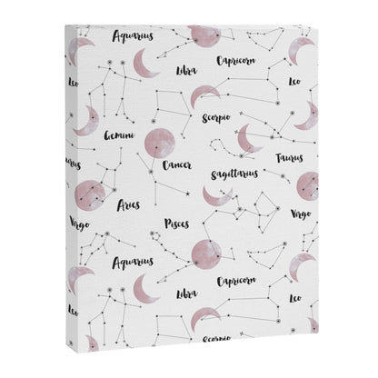 Pink Moon and Constellations Canvas Print Gallery Image 7