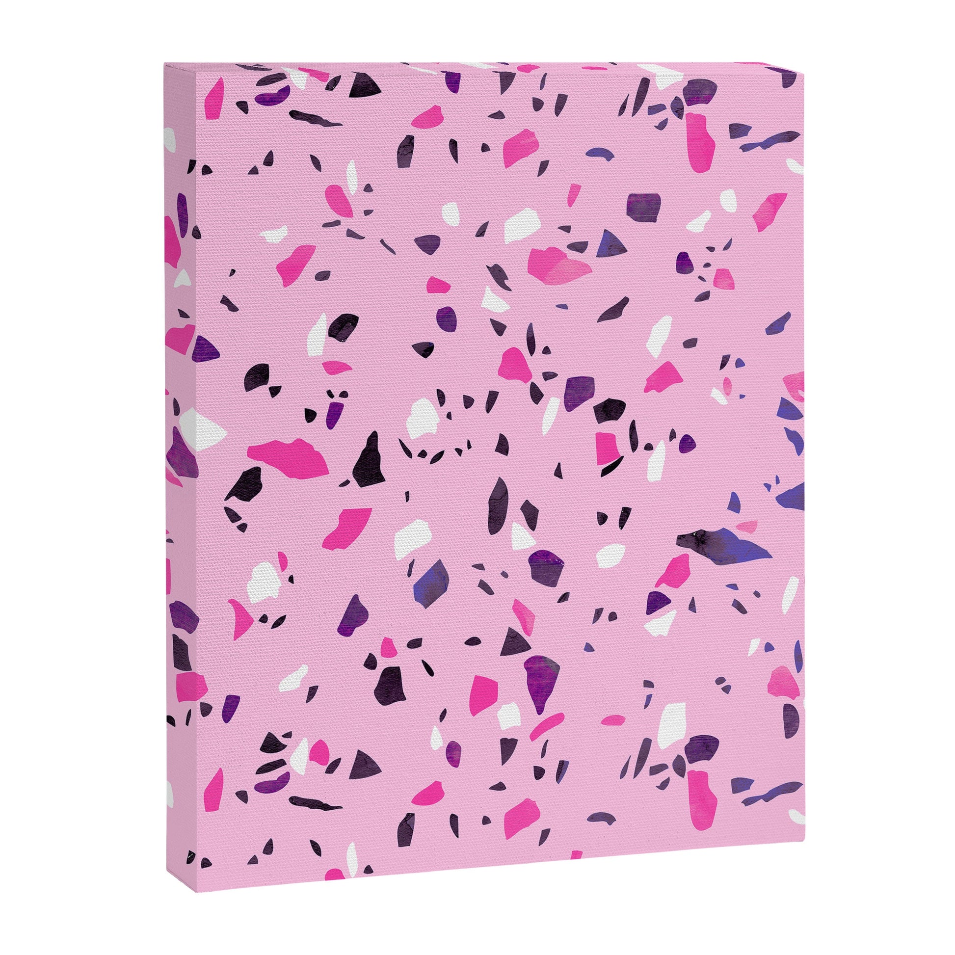 Pink Shadows Terrazzo Canvas Print Gallery Image 1