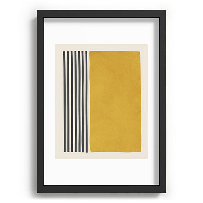 Mustard Yellow Black Lines Abstract Art Framed Art Print Gallery Image 59