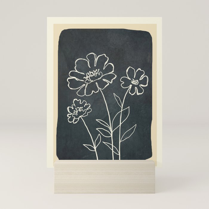 Sketch Line Flowers 4 Mini Art Print Gallery Image 5