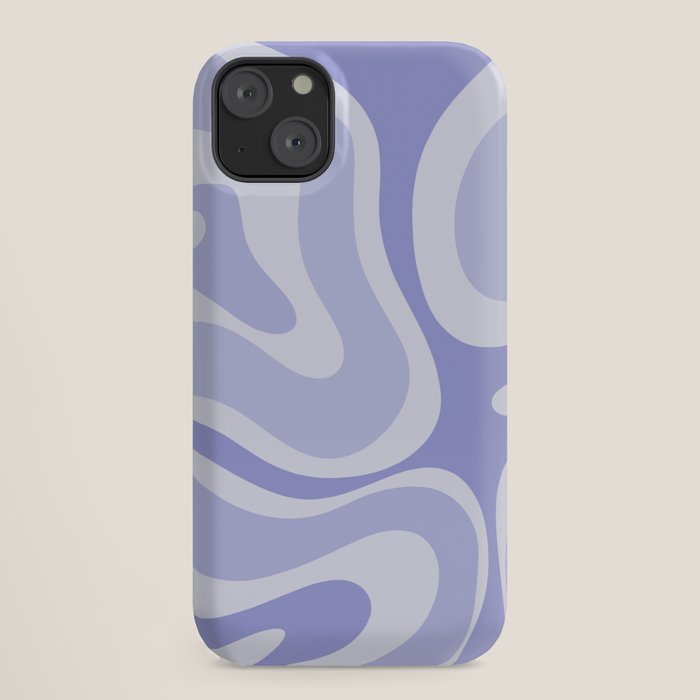 Modern Retro Liquid Swirl Abstract in Light Lavender Purple iPhone Case Gallery Image 18