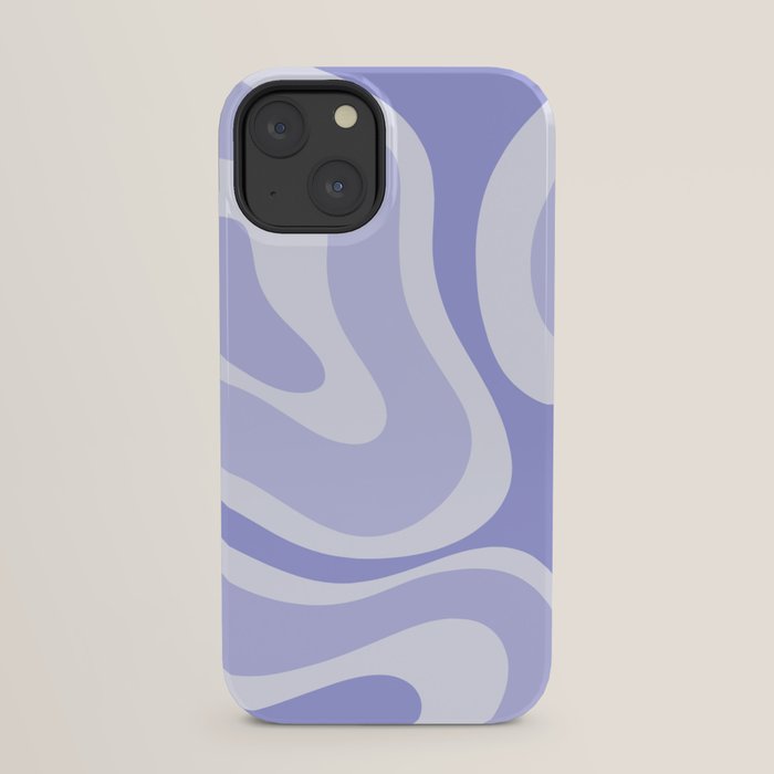Modern Retro Liquid Swirl Abstract in Light Lavender Purple iPhone Case Gallery Image 29