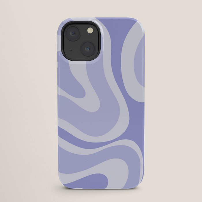 Modern Retro Liquid Swirl Abstract in Light Lavender Purple iPhone Case Gallery Image 25