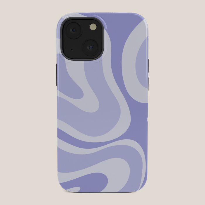 Modern Retro Liquid Swirl Abstract in Light Lavender Purple iPhone Case Gallery Image 34