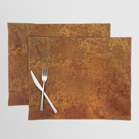 Vintage Copper Rust, Minimalist Art Placemat Gallery Image 1