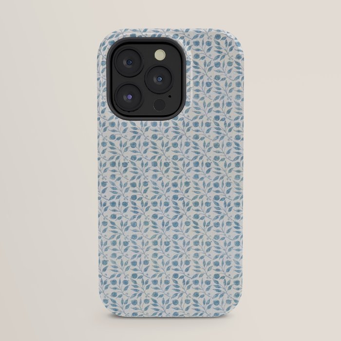 William Morris Vintage Rosehip Mineral Blue iPhone Case Gallery Image 31