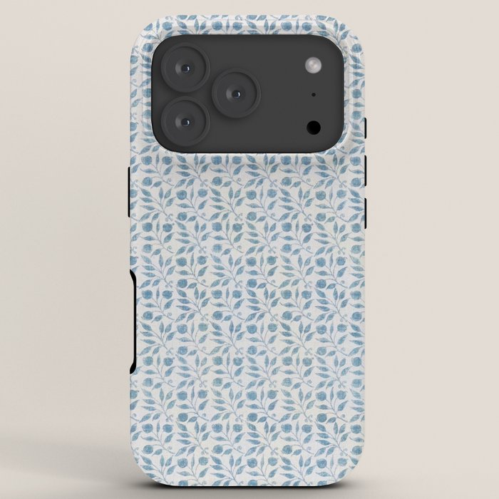 William Morris Vintage Rosehip Mineral Blue iPhone Case Gallery Image 7