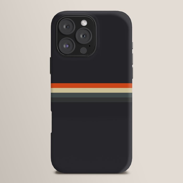 Fujitaka - Classic Dark Retro Stripes iPhone Case Gallery Image 16