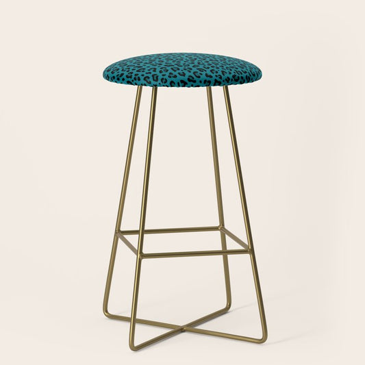 TEAL LEOPARD PRINT â Teal Blue | Collection : Punk Rock Animal Prints | Stool Gallery Image 2