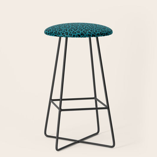 TEAL LEOPARD PRINT â Teal Blue | Collection : Punk Rock Animal Prints | Stool Gallery Image 1