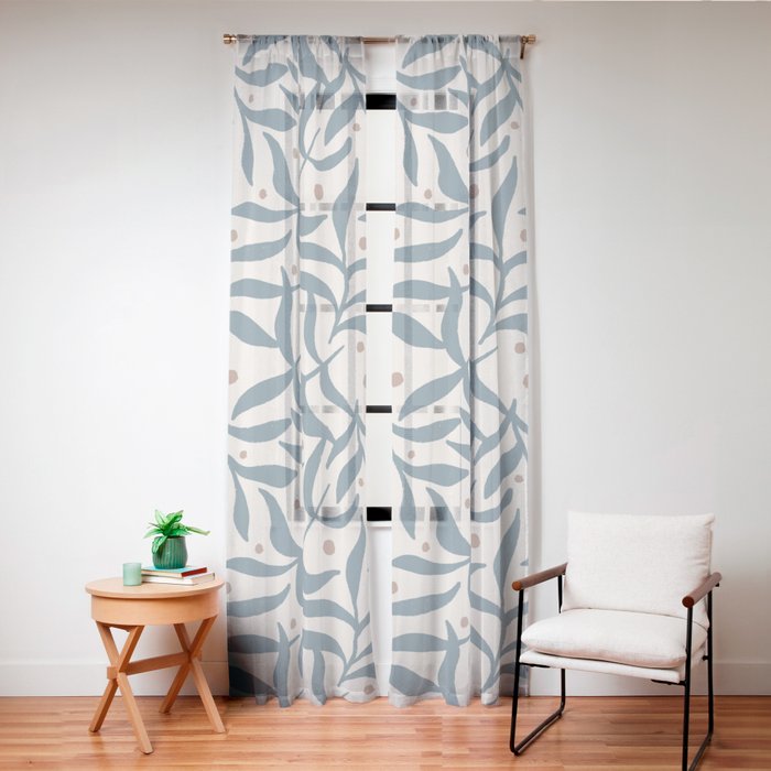 Branches and Berries - Teal and Mocha Window Curtain Gallery Image 20