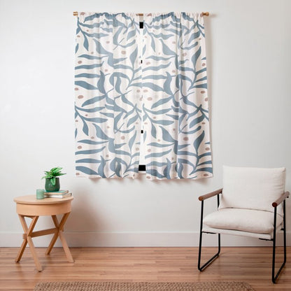 Branches and Berries - Teal and Mocha Window Curtain Gallery Image 11