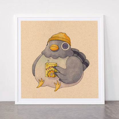 'Fuck' Pigeon 07 Framed Art Print Gallery Image 87