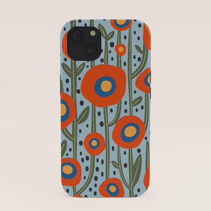 Flower Market Amsterdam, Modern Retro Flower Print iPhone Case Gallery Image 37